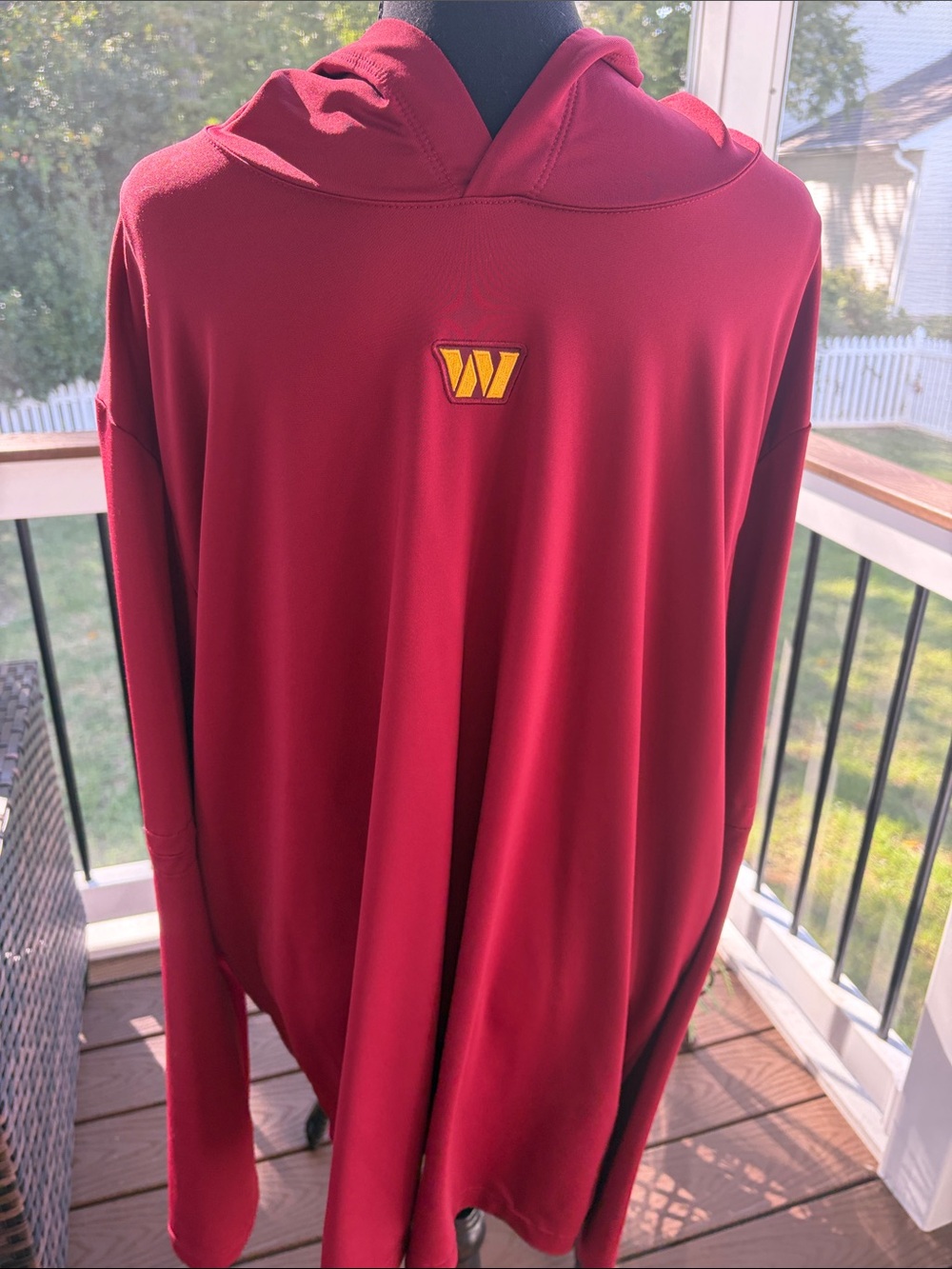 Men’s Nike Dri-Fit Maroon Washington Commanders Hoodie with Yellow 'W' Logo